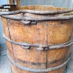 Oude Chinese houten emmer wateremmer metalen hengsel Etage3, Gebruikt, Ophalen of Verzenden