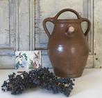 Grote Franse grès gargoulette waterkruik geglazuurd marron, Antiek en Kunst, Ophalen of Verzenden