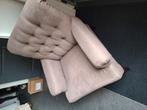 Bruin taupe stoeltje met knopen, Huis en Inrichting, Ophalen, Zo goed als nieuw, Eenpersoons, Minder dan 150 cm