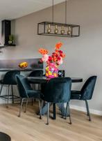 Eettafel set met stoelen en barkrukken, Ophalen, Zo goed als nieuw, 4 tot 6 stoelen