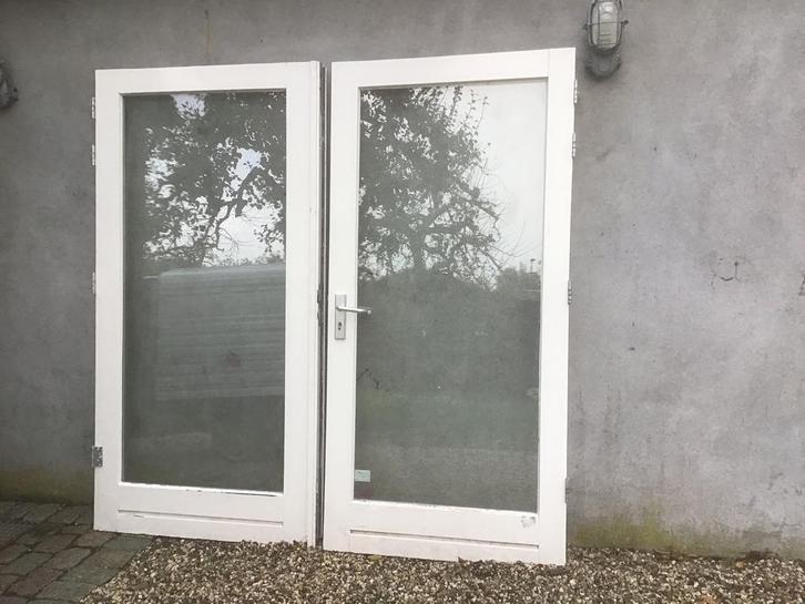 Openslaande dubbele deuren schuurdeuren tiny house serre, Doe-het-zelf en Verbouw, Deuren en Horren, Gebruikt, Buitendeur, 200 tot 215 cm