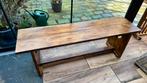 Houten bankje halbankje, Huis en Inrichting, Tafels | Sidetables, Ophalen, 100 tot 150 cm, Zo goed als nieuw, 25 tot 50 cm