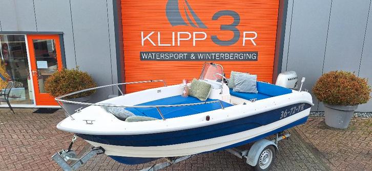 Topcraft 440 | Honda 30pk 4T | Buiskap | Zondek | Afdekkleed, Watersport en Boten, Vis- en Consoleboten, Zo goed als nieuw, 30 tot 50 pk