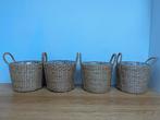 4 rieten mandjes, Mand, Rond, Ophalen of Verzenden, Zo goed als nieuw