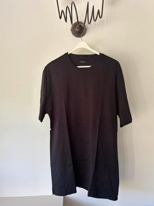 Zegna donkerblauw t-shirt, Kleding | Heren, T-shirts, Zo goed als nieuw, Maat 48/50 (M), Blauw, Ophalen of Verzenden