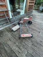 Nostalgisch speelgoed - driewieller - 2x loopwagentje, Antiek en Kunst, Ophalen