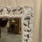 Barok spiegel - houten lijst - wit - 100 x 70 cm -TTM Wonen, 100 tot 150 cm, Nieuw, Info@ttmwonen.nl, Rechthoekig