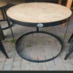 2 Riverdale bijzettafels staal eikenhout I.z.g.s., Huis en Inrichting, Ophalen, 50 tot 100 cm, Zo goed als nieuw, Minder dan 50 cm