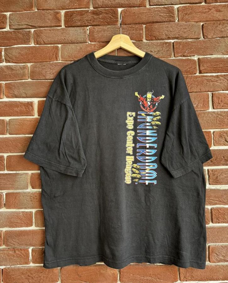 Rare Vintage 1997 Thunderdome Belgium Gabber Band Tshirt 90s, Kleding | Heren, T-shirts, Gedragen, Maat 56/58 (XL), Zwart, Ophalen