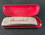 Hohner 12 Chrometta C harmonica, Met koffer of doosje, Ophalen of Verzenden, C-mondharmonica, Zo goed als nieuw