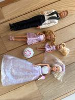 Barbie Bruidspaar met Bruidsmeisjes, Ophalen of Verzenden, Gebruikt, Barbie