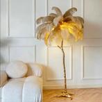 Vloerlamp modern met struisvogel veren wit 170cm hoog, Huis en Inrichting, Lampen | Vloerlampen, Nieuw, Ophalen of Verzenden