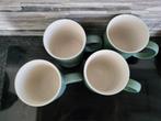 4 mokken groen, Huis en Inrichting, Keuken | Servies, Ophalen of Verzenden, Zo goed als nieuw, Overige stijlen, Kop(pen) en/of Schotel(s)