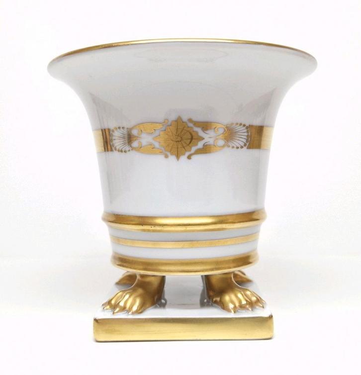 Herend Hongarije porseleinen Empire Gold Ribbon vaasje., Antiek en Kunst, Antiek | Porselein, Ophalen of Verzenden