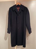 Lange wollen heren wintermantel / overcoat - donkerblauw, Kleding | Heren, Jassen | Winter, Ophalen of Verzenden, Zo goed als nieuw