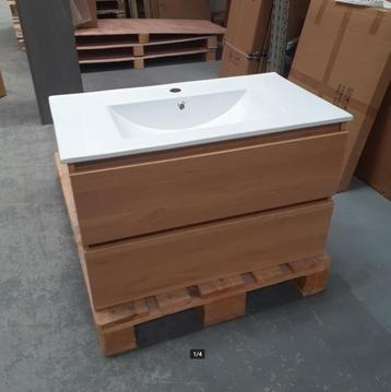 Eiken badkamermeubel, Wastafel, 100cm, Onderkast, nr137 beschikbaar voor biedingen