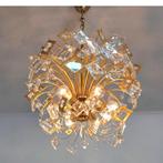 Vintage kroonluchter E.Palme 60s glamour mid century goud, Ophalen of Verzenden, Glas, Minder dan 50 cm