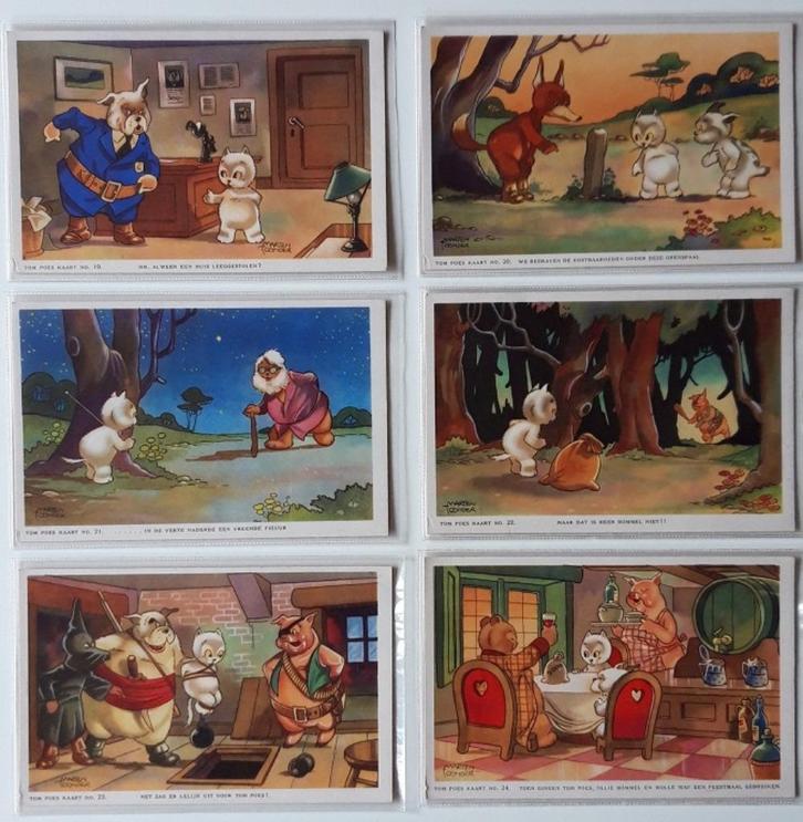 Oude Tom Poes ansichtkaarten De Muinck & C0 1942 serie 4, Verzamelen, Ansichtkaarten | Themakaarten, Ongelopen, 1940 tot 1960