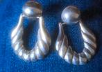 Vintage zilveren grote oorbellen, Ophalen of Verzenden, Gebruikt, Zilver, Zilver