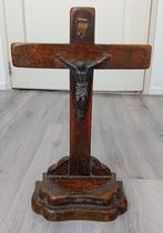 vintage houten staande kruis, Antiek en Kunst, Ophalen of Verzenden