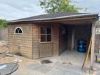 Degelijk gebouwd houten tuinhuis, Tuin en Terras, Ophalen, Tuinhuis, 250 tot 500 cm, 2 ramen