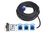 Kampeer CEE 20m kabel met stekkerdoos en zekering, Caravans en Kamperen, Ophalen, Zo goed als nieuw