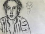 Henri Matisse – Heliogravure 1939 houtskool schets portret, Verzenden