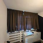 Mooie bruine gordijnen – 2 delen – 196 cm breed x 152 cm hoo, Gebruikt, Bruin, 150 tot 200 cm, Ophalen of Verzenden