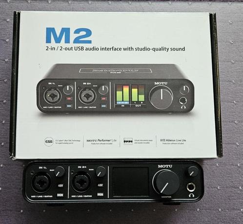 MOTU M2 USB C 2x2 Audio interface, Muziek en Instrumenten, Midi-apparatuur, Zo goed als nieuw, Ophalen of Verzenden