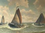 Henk Dekker, Stellendamse en Ouddorpse schokkers op zee, Antiek en Kunst, Ophalen
