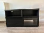 Ikea Besta TV/audio meubel hoogglans zwart glazen deur, Huis en Inrichting, Kasten | Televisiemeubels, Ophalen, 100 tot 150 cm