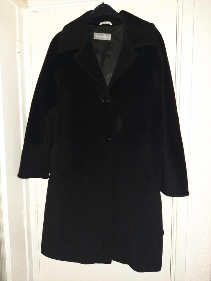 MAX MARA wollen winterjas, Kleding | Dames, Jassen | Winter, Zo goed als nieuw, Maat 38/40 (M), Zwart, Verzenden