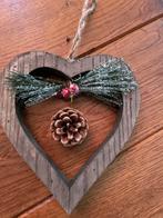 7  kerst  houten  hart hangers, Ophalen of Verzenden, Nieuw