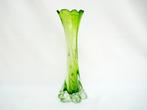 Murano - jaren 50 vaas - groen/helder, Ophalen