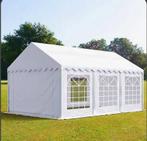 Partytent 3x6m PVC grijs-wit incl. grondframe, Tuin en Terras, Partytenten, Ophalen, Gebruikt, Opvouwbaar, Partytent