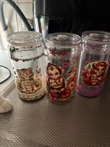 Drinkbekers met dierenmotief - Set van 3 beschikbaar voor biedingen