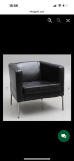 2 echt leren Klappsta Fauteuils Ikea - ZGAN, Ophalen of Verzenden, Zo goed als nieuw, 50 tot 75 cm, Leer