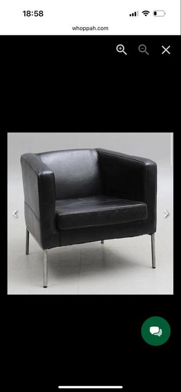 2 echt leren Klappsta Fauteuils Ikea - ZGAN beschikbaar voor biedingen