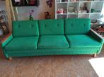 Vintage groene bank/slaapbank, Huis en Inrichting, Banken | Sofa's en Chaises Longues, Gebruikt, 75 tot 100 cm, Hout, Ophalen