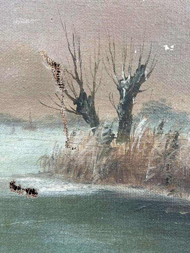 Schelfhout: Winters Tafereel, 19e Eeuw, Antiek en Kunst, Kunst | Schilderijen | Klassiek, Ophalen