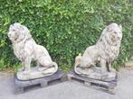 Set grote leeuwen antieklook Tuinbeelden, Ophalen of Verzenden, Nieuw, Beton, Dierenbeeld