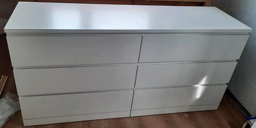 Mooie witte ladenkast - Ikea Malm, Huis en Inrichting, Kasten | Ladekasten, Zo goed als nieuw, Minder dan 100 cm, 150 tot 200 cm
