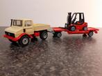 Siku Unimog heftruck transport 1:55, Hobby en Vrije tijd, Ophalen of Verzenden, Zo goed als nieuw, Bus of Vrachtwagen