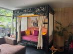 Te Koop Schitterend Hemelbed, Chinees Houtsnijwerk., Ophalen, Zo goed als nieuw, Tweepersoons, Hoogslaper