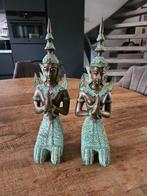 Te koop bronzen set poortwachters., Huis en Inrichting, Ophalen of Verzenden, Zo goed als nieuw