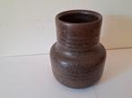 Mobach vaas bruin ribbel 18cm, Antiek en Kunst, Antiek | Keramiek en Aardewerk, Ophalen of Verzenden