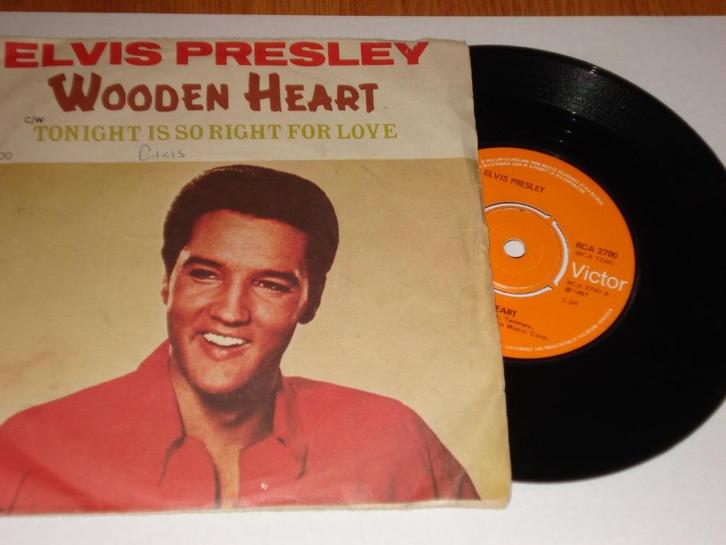 Elvis Presley   Wooden heart    Uk    Orgineel, Cd's en Dvd's, Vinyl Singles, Zo goed als nieuw, Single, 7 inch, Ophalen of Verzenden