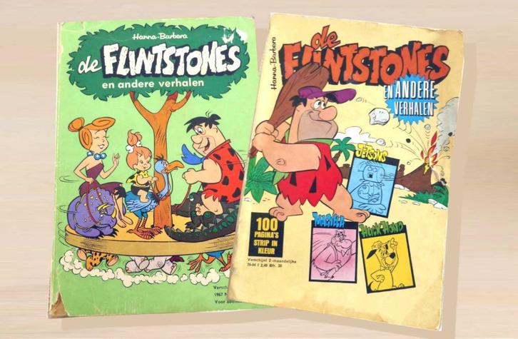 De Flinstones en andere verhalen uitgave 1967 en 1970., Boeken, Stripboeken, Gelezen, Meerdere stripboeken, Ophalen of Verzenden