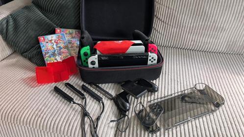 Nintendo Switch Oled, Spelcomputers en Games, Spelcomputers | Nintendo Switch, Zo goed als nieuw, Switch OLED, Met 2 controllers