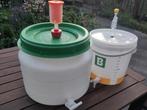 Vergistingsvaten met waterslot 10 liter + 30 liter, Ophalen of Verzenden, Gebruikt